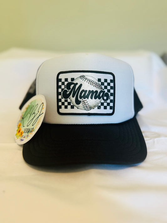 Mama Baseball Patch Trucker Hat