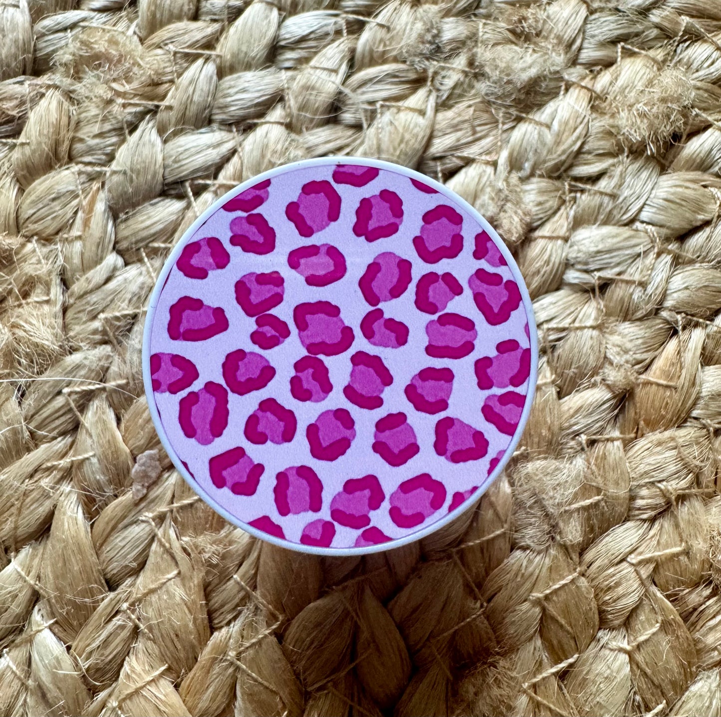 Pink Leopard Phone Grip