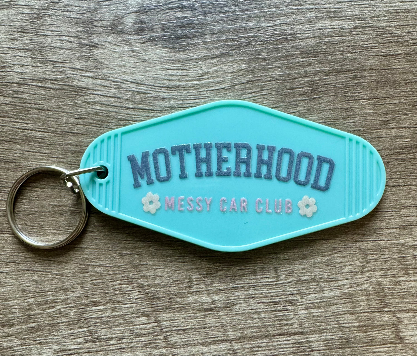 Motherhood Messy Car Club - Double Sided Motel Keychain