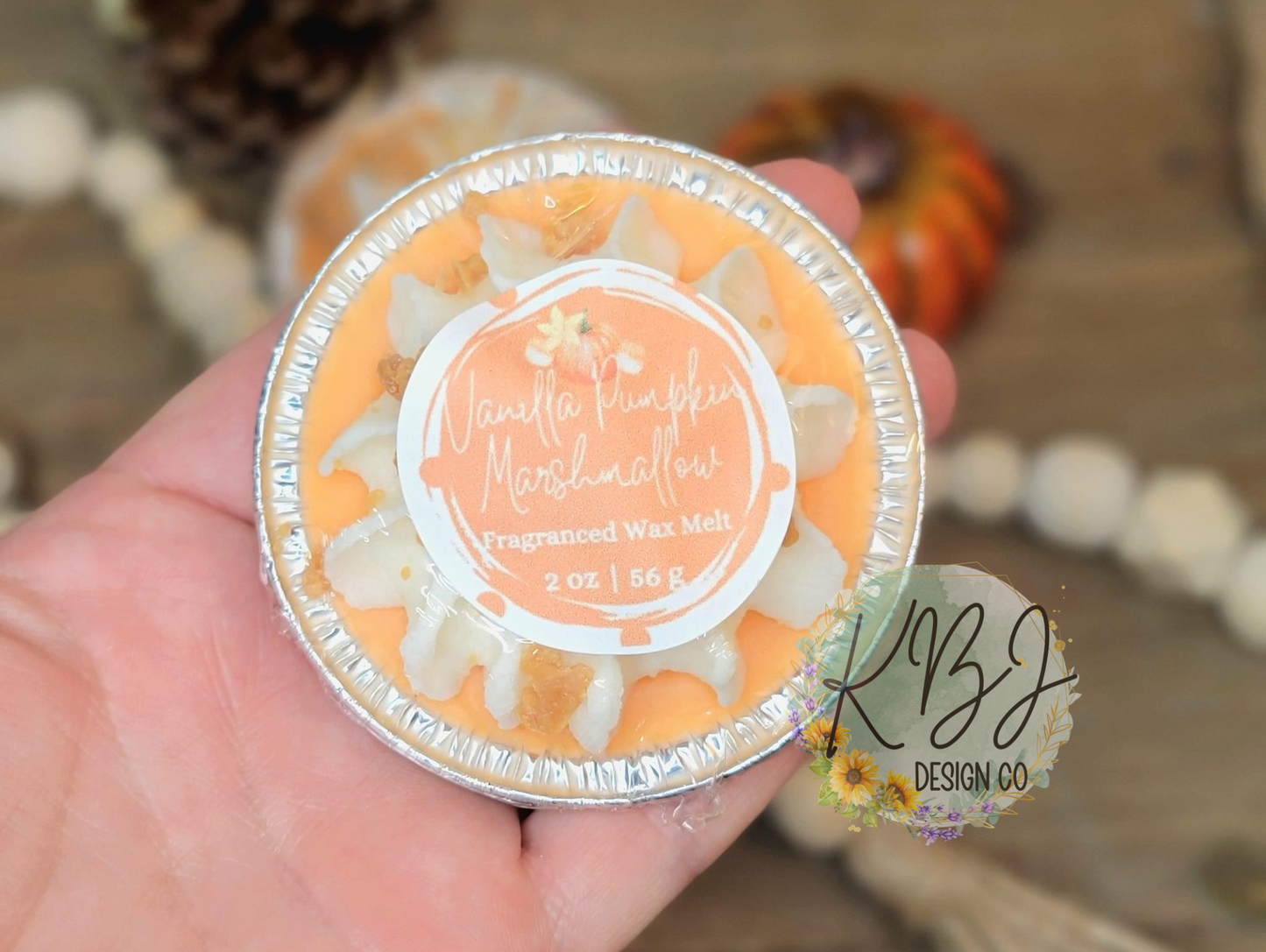 Pumpkin Vanilla Marshmallow Pie Tin Wax Melts