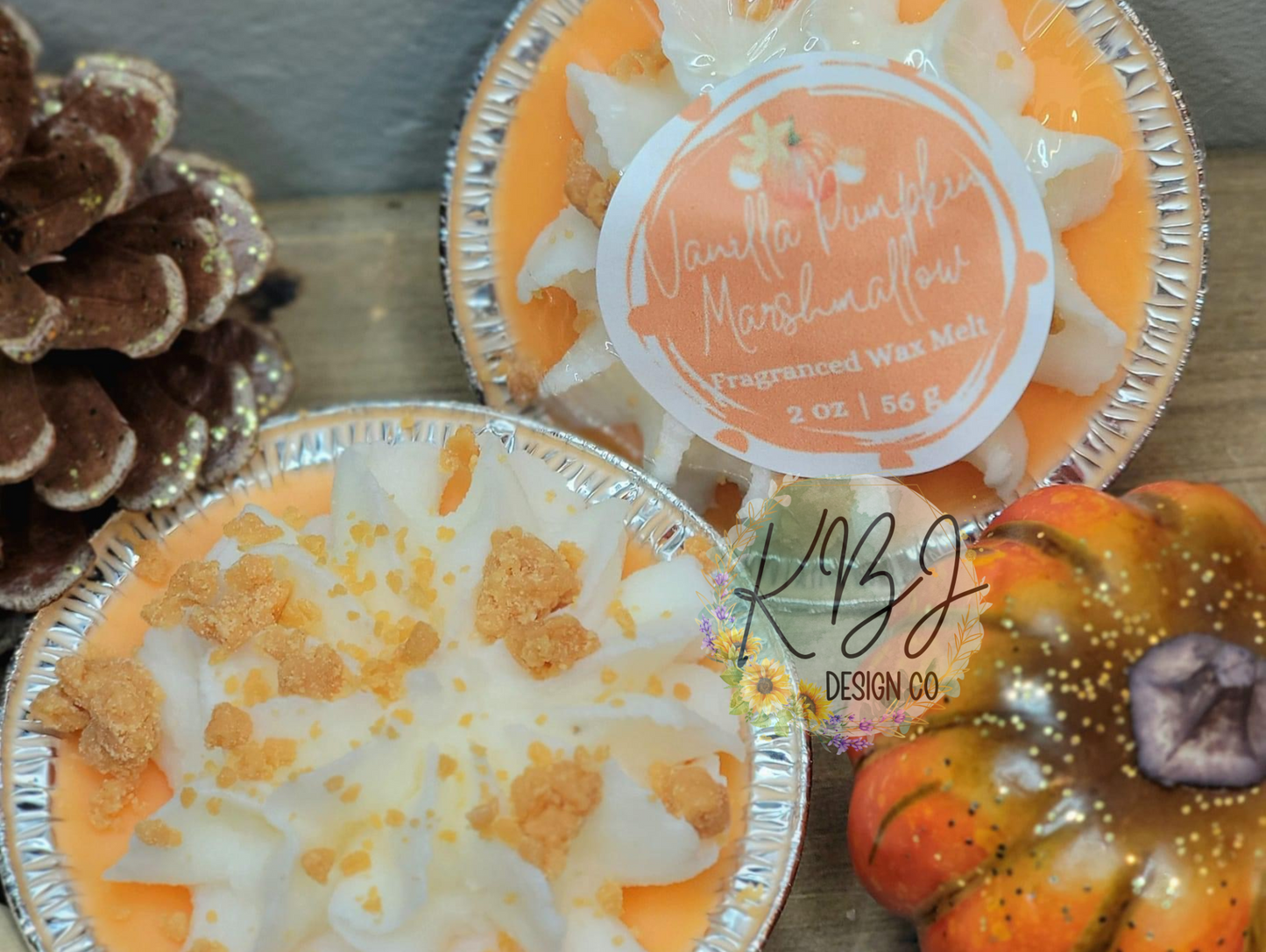 Pumpkin Vanilla Marshmallow Pie Tin Wax Melts